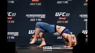 UFC 213 Valentina Shevchenko Open Workout  MMA Fighting [upl. by Feerahs427]