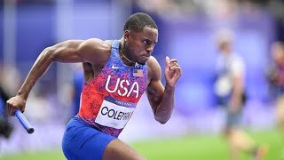 US mens 4x100m relay team disqualified  Paris Olympics 2024 [upl. by Brigitte]