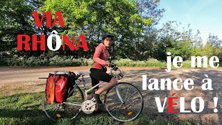 246 km de Vienne à Avignon en solo je découvre litinérance à vélo  Via Rhôna bivouac baignade [upl. by Akinna689]