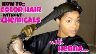 How To Color Hair WITHOUT Chemicals  Henna Hair Color [upl. by Llehsor]