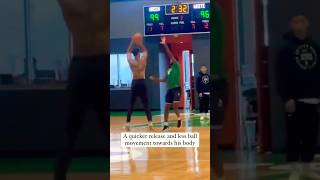 Jayson Tatum has changed his shot shorts jaysontatum celtics [upl. by Elahcim191]