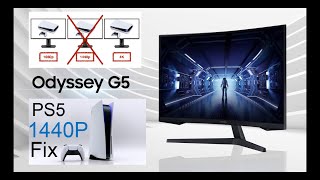 PS5 on Samsung Odyssey G5 at 1440P Set Up [upl. by Neira]