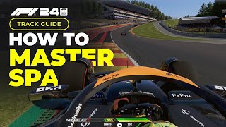 F1 24 Master SpaFrancorchamps  Belgium Track Guide  Setup [upl. by Kolivas676]