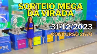 SORTEIO MEGA DA VIRADA SORTEIO DA MEGA SENA DA VIRADA  RESULTADO DA MEGA DA VIRADA DE HOJE [upl. by Arrej90]