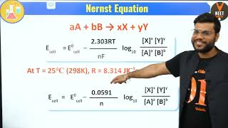 Nernst Equation Class 12 Chemistry In Hindi By Arvind Arora Electrochemistry [upl. by Camala]