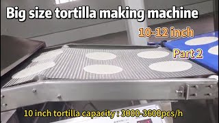 The Mexican tortilla production line using to making 1012inch size Part 2 hot press machine [upl. by Ephrayim]