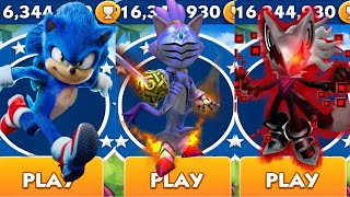 Sonic Dash  Movie Sonic vs Sir percival vs Infinite  All Characters Unlocked  Gameplay [upl. by Hamilah]