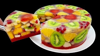 Nur Wasser und Obst Leckeres und gesundes Dessert ohne Gelatine und Backen in 5 Minuten [upl. by Oratnek556]