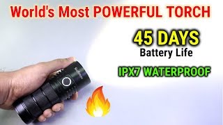 Worlds Most POWERFUL TORCH  45 DAYS Battery Life  uTorch SP36 [upl. by Dan]