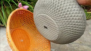 How To Make Cement Pots  Simple amp Easy DIY Flower Pot Designs [upl. by Gypsie587]