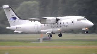 Rainy landing of a Cirrus Dornier 328 with ATC HD [upl. by Sletten]