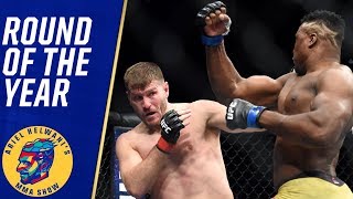 Stipe Miocic vs Francis Ngannou wins round of the year  Ariel Helwani’s MMA Show [upl. by Ferree]