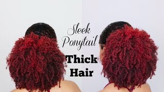 Sleek Low Ponytail on Dry Hair  Type 4 Natural Hair [upl. by Greeley]