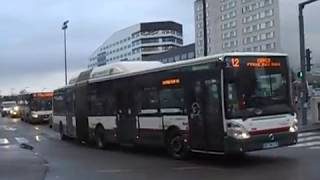 Transpole Passages de bus aux gares de Lille Flandres et Europe 02022018 [upl. by Epilif]