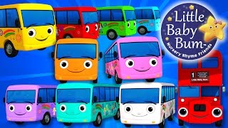 Ten Little Buses  Nursery Rhymes for Babies by LittleBabyBum  ABCs and 123s [upl. by Otsirave]