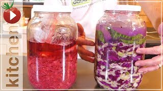 MAKE SAUERKRAUT AT HOME  Simple Method to Ferment Cabbage [upl. by Grindle269]