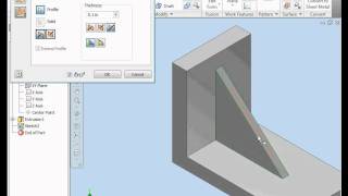 How to create a rib AutoDesk Inventor Tutorials [upl. by Glogau]