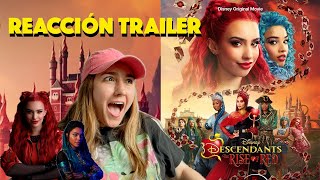 REACCIÓN TRAILER OFICIAL DE DESCENDIENTES THE RISE OF RED  Zamy Baumüller [upl. by Mountford412]