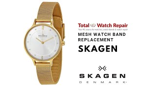 Changing Skagen Mesh Watch Strap with Screws [upl. by Barri664]