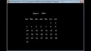 Printing Calender in C Program Part1 [upl. by Iva878]