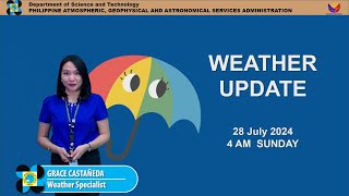 Public Weather Forecast issued at 4AM  July 28 2024  Sunday [upl. by Shamrao]