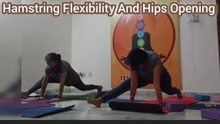 yoga for hamstring flexibility  hips opening FlowGroweyoga workout walkthrough yoga [upl. by Notlit]