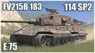 E 75 Berserker 114 SP2 amp FV215b 183 • WoT Blitz Gameplay [upl. by Irep]