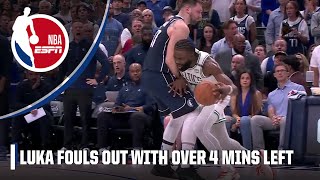 Luka Doncic FOULS OUT of Game 3 after unsuccessful challenge  NBA Finals [upl. by Anyrb297]