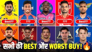 IPL 2024  ALL 10 TEAMS ONE BEST AND WORST BUY OF IPL 2024 AUCTION  IPL ANALYSIS [upl. by Vergne565]