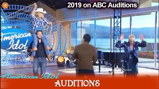 Austin Michael Robinson Cowboy Lassoed Katy Perry  American Idol 2019 Auditions [upl. by Driscoll307]