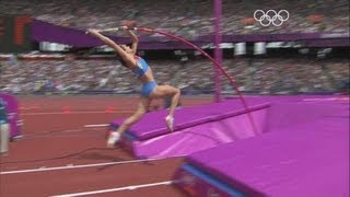 Elena Isinbaeva RUS  Pole Vault Qualifiction Highlights  London 2012 Olympics [upl. by Bonnette]