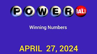 Powerball winning numbers Saturday April 27 2024 [upl. by Ailak]