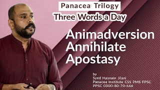 Three Words a day Animadversion Annihilate Apostasy اِتنی بُری تنقید [upl. by Oileve]