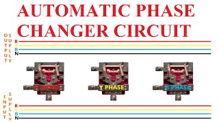 AUTOMATIC PHASE CHANGER RELAY CIRCUIT WITH WIRING amp WORKING DELAILS automation relay electrical [upl. by Demmer]