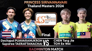 FINAL  PUAVARANUKROH TAERATTANACHAI vs CHEN Tang Jie TOH Ee Wei  Thailand Masters 2024 Badminton [upl. by Lihka511]