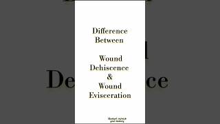 Difference between Wound Dehiscence amp Wound Evisceration [upl. by Reinert142]