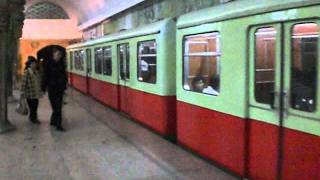 Die UBahn in Pyongyang  Пхеньян метро 11052011 [upl. by Akiria263]