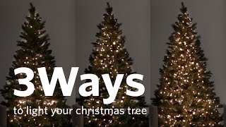 How to Hang Christmas Tree Lights 3 Different Ways [upl. by Eilyw]