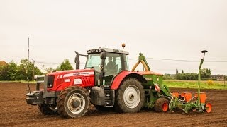 Massey Ferguson 6480 mais zaaien 2014 Demeyer uit Wakken [upl. by Noled]