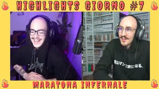 Dario Moccia Maratona Infernale  Highlights Giorno 7  Ospiti Power Panetti Sabaku Mangaka [upl. by Aw716]