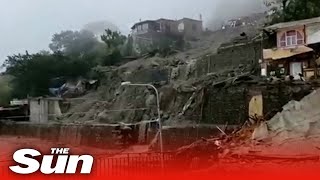 Landslide rips through Italian island Ischia as homes are swept away [upl. by Riancho56]