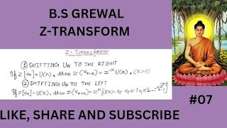 Ztransform Shifting property  BS Grewal Ztransform  GAUTAM BUDDHA  Ztransform BSGrewal [upl. by Lugar]