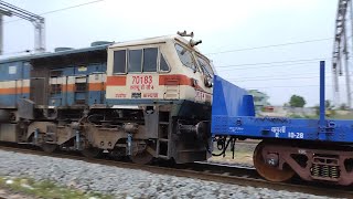 WDG4D  WDG4 Locomotives hauling a Freight train in furious action  Indian railways [upl. by Winston]