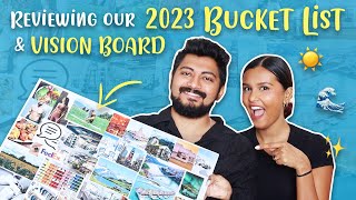 2023 VISION BOARD amp Bucketlist Review🥰  Mridul amp Aditya [upl. by Medarda]