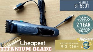 Havells BT53015300 TRIMMER QUICK REVEIW  UNBOXING [upl. by Aelram]