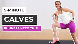 5Minute Calf Workout At Home Bodyweight Only [upl. by Keemahs]