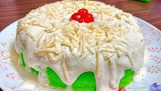 CAKE PANDAN CHEESE LELEH VIRAL anti gagal cheesecakeleleh [upl. by Peppie]