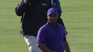 Harold Varner III Winner Putt Saudi International View From Above Amazing [upl. by Olihs519]