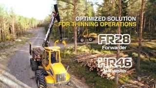 Sampo Rosenlew HR46 Harvester amp FR28 Forwarder [upl. by Orian]