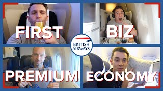 Reviewing Four Classes On The Same British Airways Flight  First Business Premium amp Economy [upl. by Attenev]